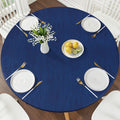 Round Table Cloth, Waterproof Fitted Table Cover for 57"-68" Tables