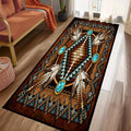 Southwestern Runner Rug 2x6,Rustic South Western Aztec Tribal Native American Indian,Vintage Throw Accent Area Rug
