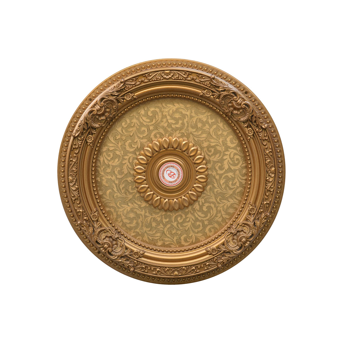 Golden Leaf Chandelier Ceiling Medallion and Fan Medallion, 36 inch