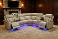 Living Room Furniture Sets, Power Recliner Sectional Sofa with LED Light