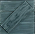 Oasis Tile Eclipse Grey Wave | 4x12 Glossy Glass Subway Tile