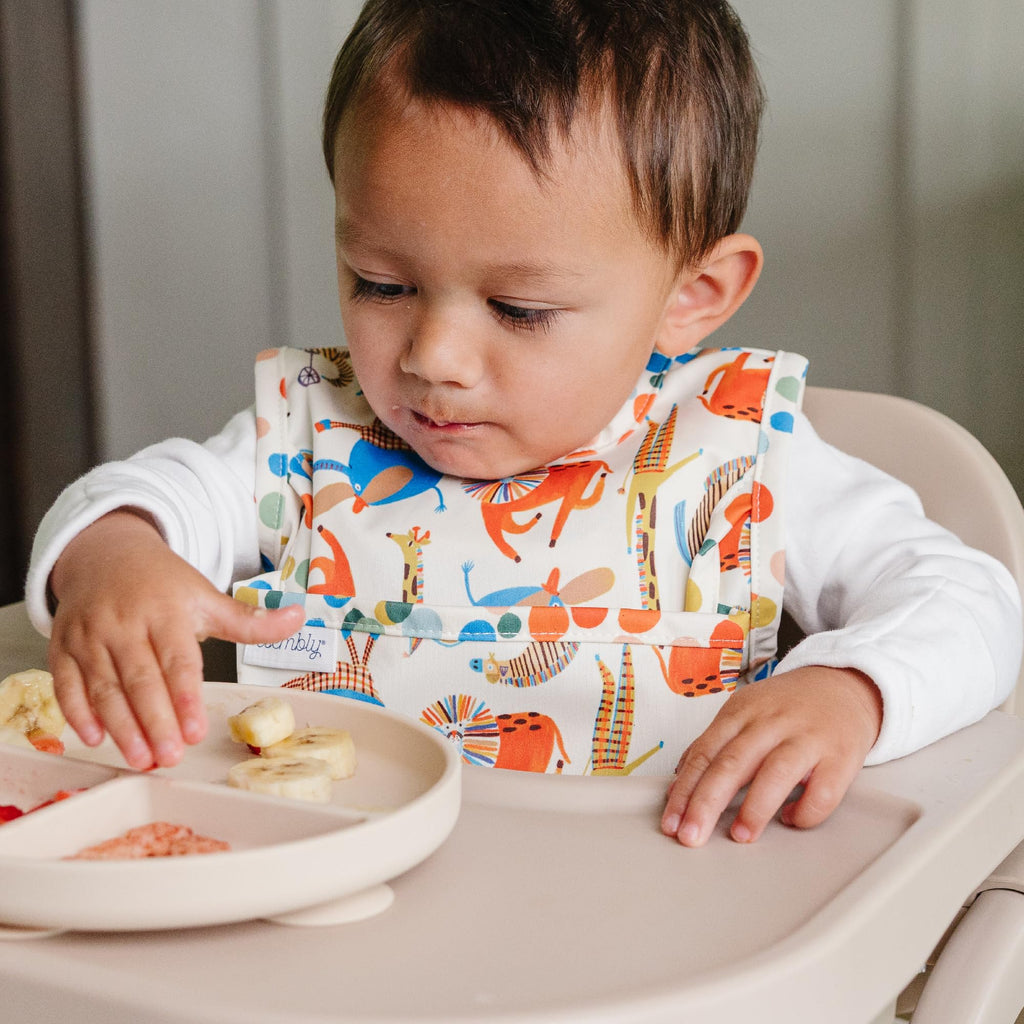 Bib for Baby, Waterproof 2 pack - Circus + Funfetti, Size 1