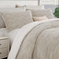 Fluffy Sherpa Comforter Set, Taupe