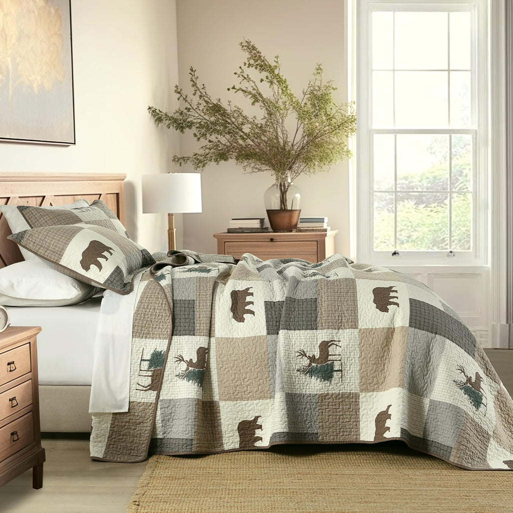 Quilt Set, 100% Cotton Lightweight Comforter