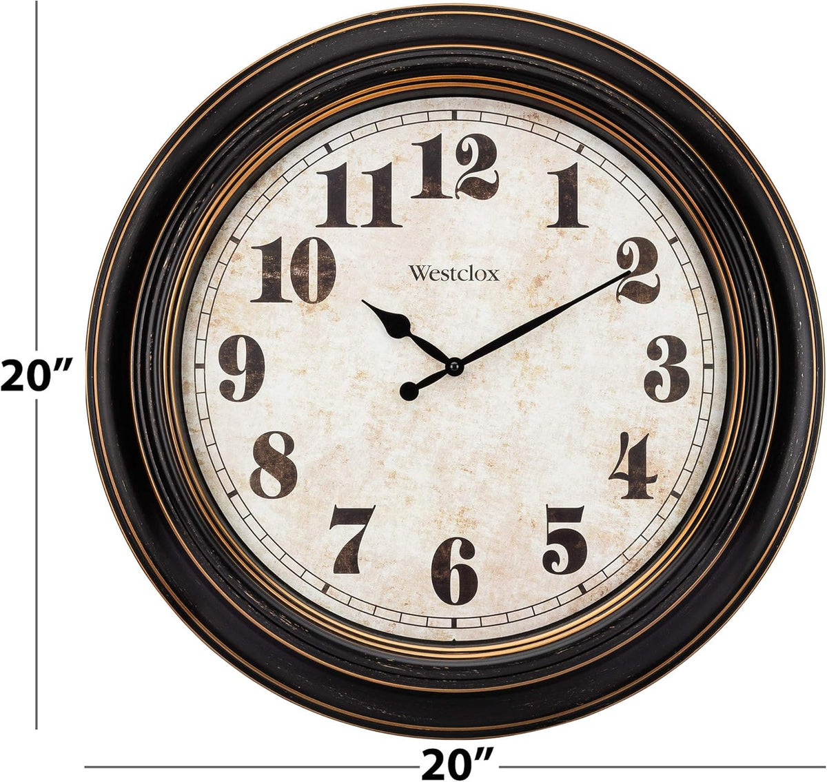 Traditional Large Wall Clock Battery-Operated Clock for Living Room, Bedroom