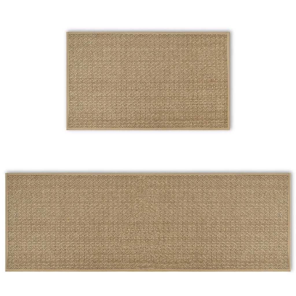 Washable Non Slip Kitchen Rugs and Mats Set of 2, Rubber Backing Absorbent Kitchen Mats for Floor Front of Sink