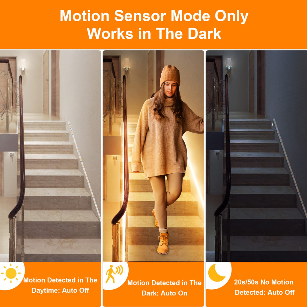 10 PCS Motion Sensor Under Cabinet Lights Kit