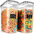 2 Pack (6.3L / 213OZ) EXTRA Large Airtight Food Storage Cereal Containers for Bulk Food Storage BPA-Free Plastic