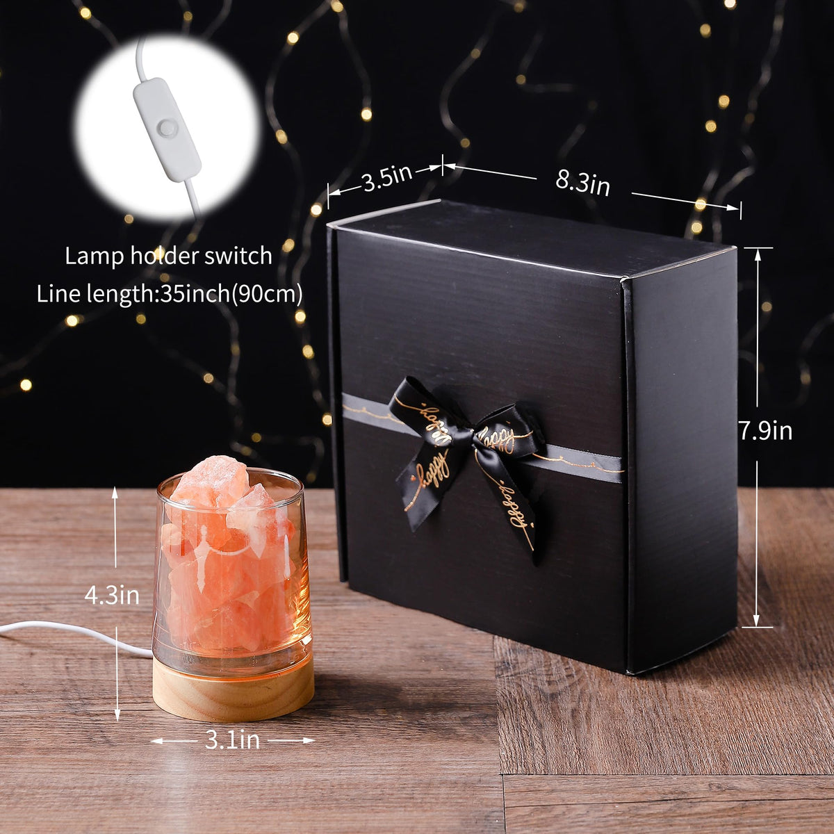 Himalayan Salt Stone Essential Oil Diffuser - Lavender Essential Oil Gift Set - Natural Aromatherapy Diffuser