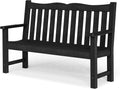 All-Weather 2-Person Outdoor Bench, 800 lbs Capacity HIPS Plastic Garden Bench , Backyard, Porch and Park, Never