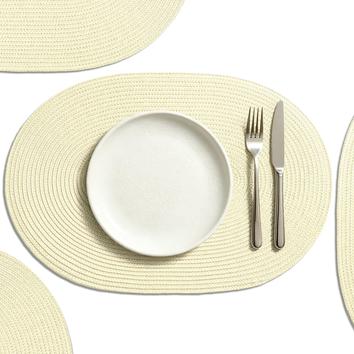 Placemats Set of 6 for Dining Table Washable Woven Non-Slip 18x12 inches Placemat Heat-Resistant Durable Table Mats