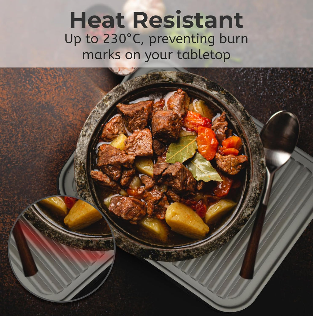 Silicone Trivets for Hot Dishes, Pots, Pans (4 Pack) - Heat-Resistant Pot Holders Countertop Mats - Silicone Trivet - Set of 4