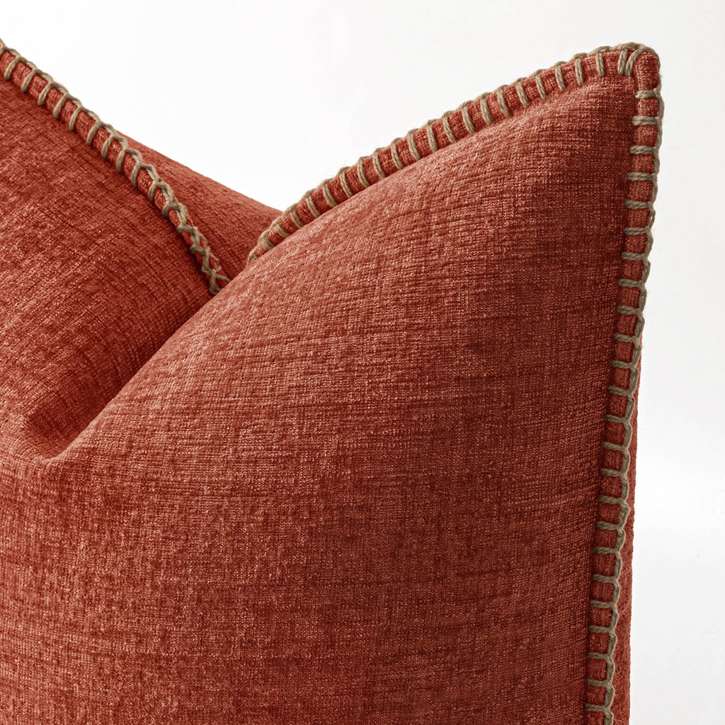 Fall Decorative Lumbar Throw Pillow Covers 12x20 Inch Burnt Orange
