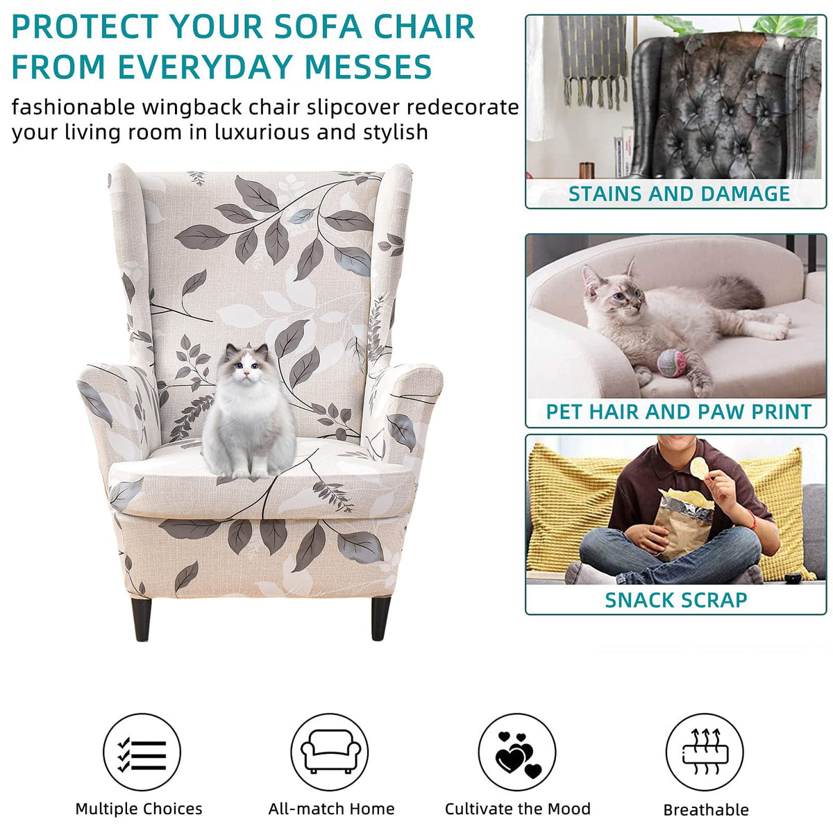 Wingback Chair Covers Wing Armchair Slipcovers