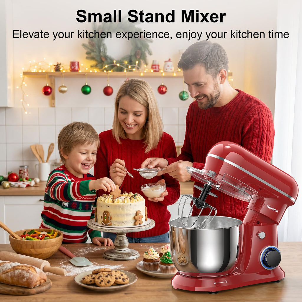 4QT Electric Stand Mixer, 10-Speed Tilt-Head Compact Kitchen Mixer