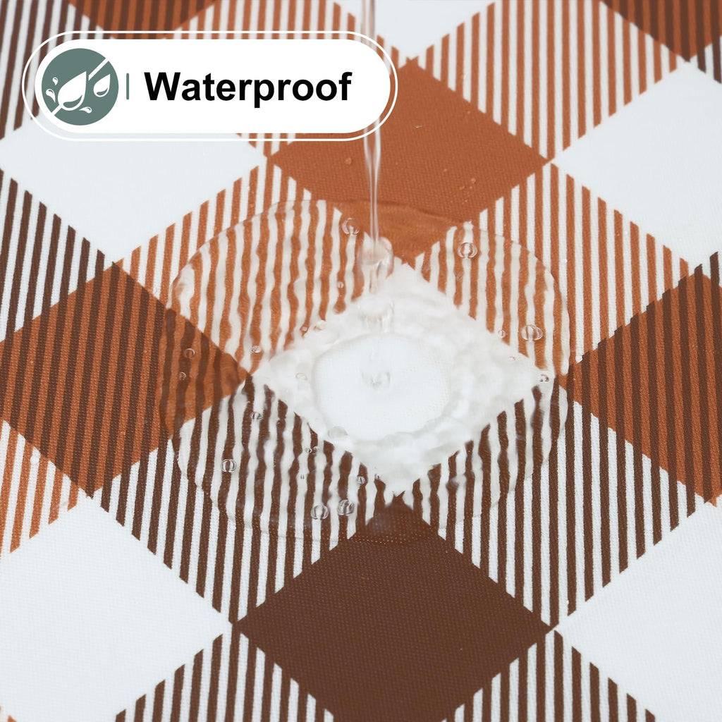 Rectangular Waterproof Vinyl Table Cloth, Flannel Backed Tablecloth