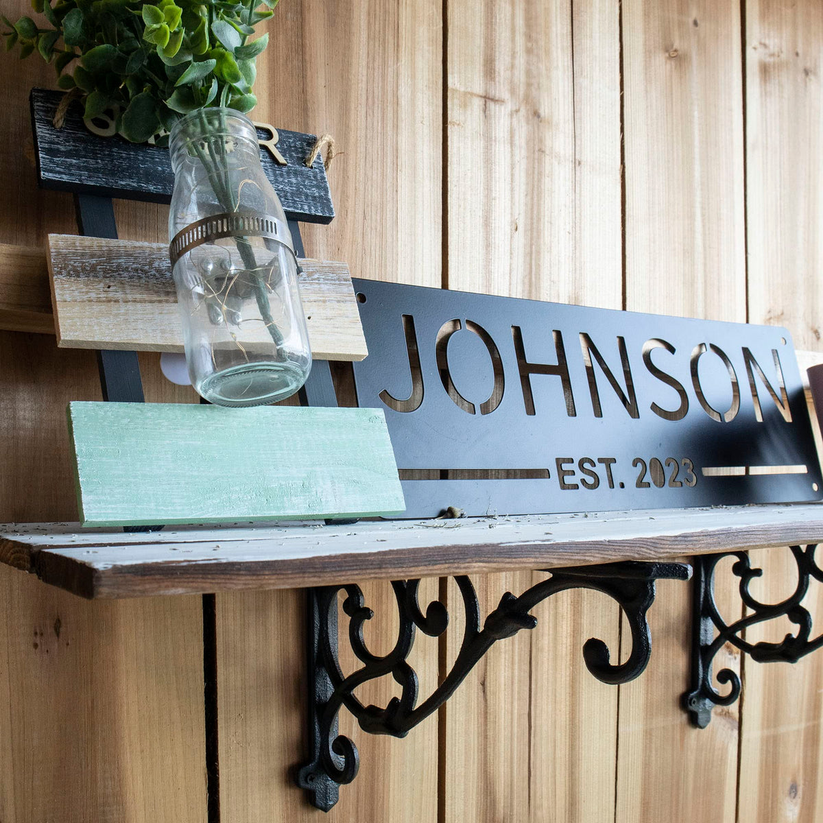 4 Pack Decorative Shelf Brackets,11*7.5 Inch Cast Iron Shelf Supply,Antique Black Corbel,Screws Anchor Included