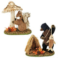 8 Inches Sisal Woodland Animals Fall Tabletop Decor Set of 2
