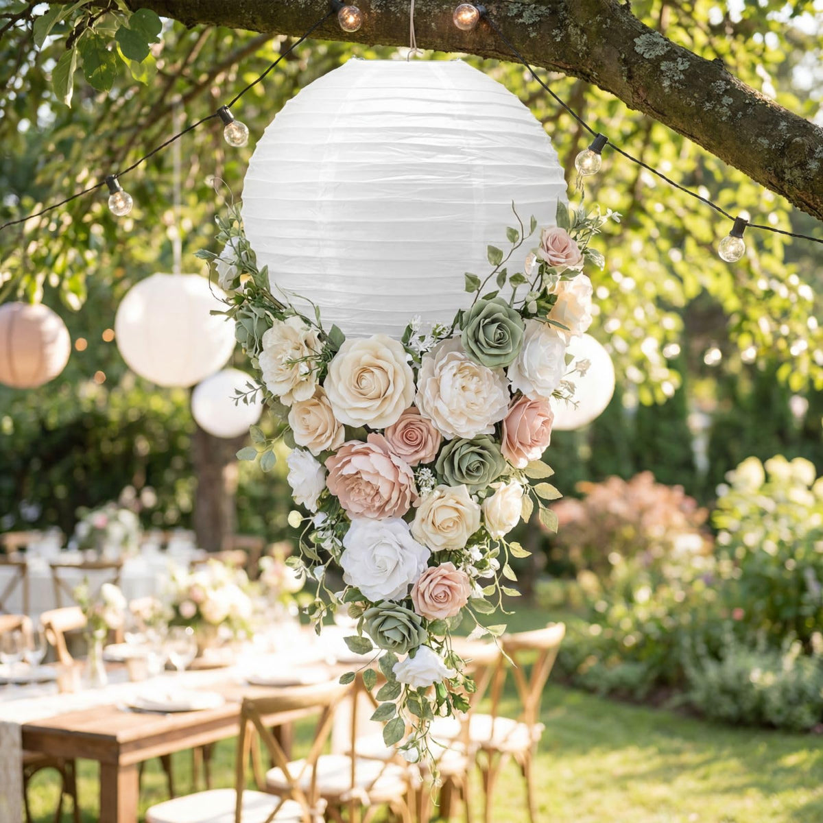 Inspired Noguchi Style 5 Pcs 18 Inch Large White Paper Lanterns Gaint Round Paper Lamp
