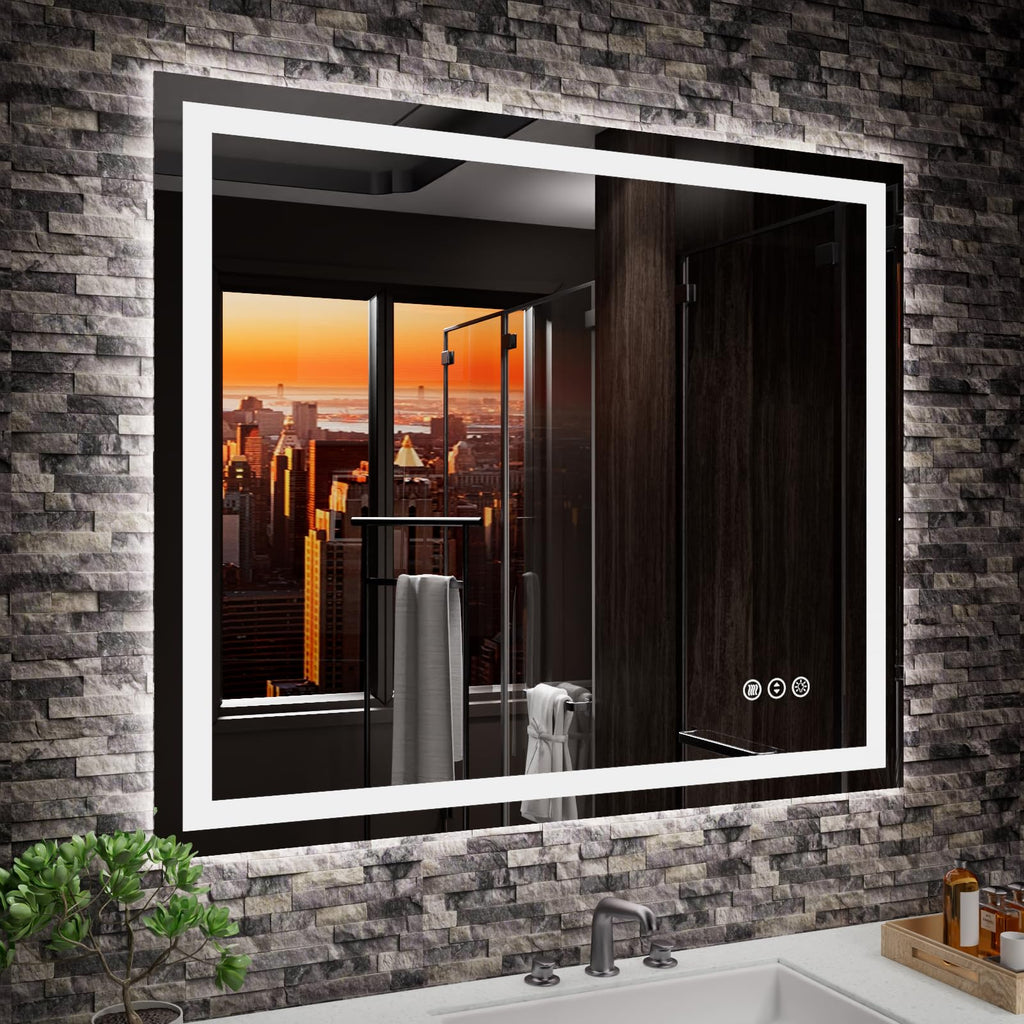 LED Mirror, 36"x30" with Front Light and Backlight
