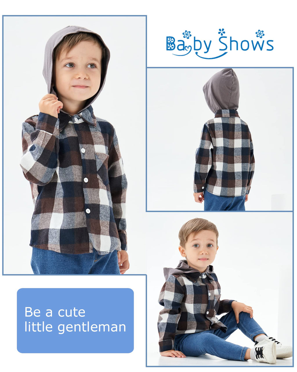 Boy Clothes Fall Plaid Flannel Button Down Shirt