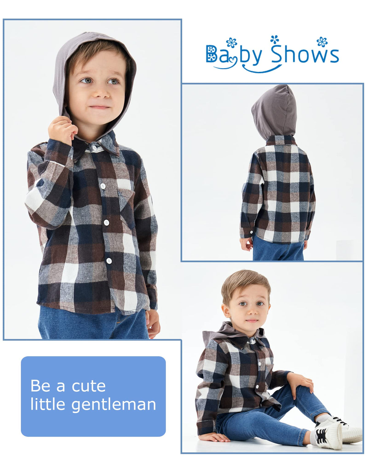 Boy Clothes Fall Plaid Flannel Button Down Shirt