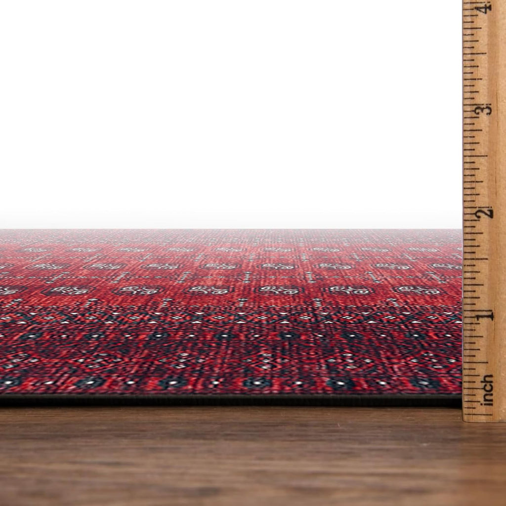 Rug - Machine Washable Runner Rug with Non-Slip Backing, Ideal