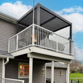 Louvered Pergola 10' x 12' Aluminum Outdoor Pergola with Adjustable Louvers Roof and Integrated Drainage System 70 Mph