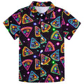 Toddler Neon Shirt Boys Pizza Galaxy Button Down Shirts