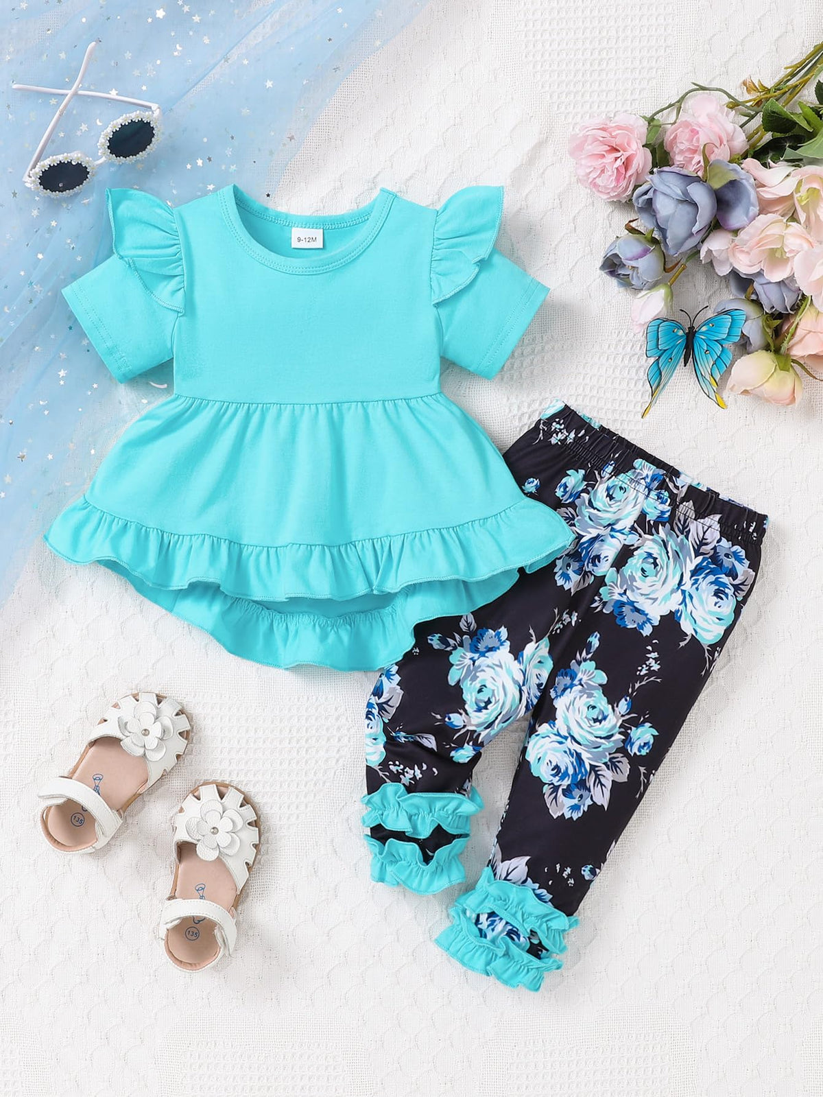 Girl Clothes Baby Outfit Short Sleeve Tops Cute T Shirts Pants Little Girls Clothes Cute Baby Girl