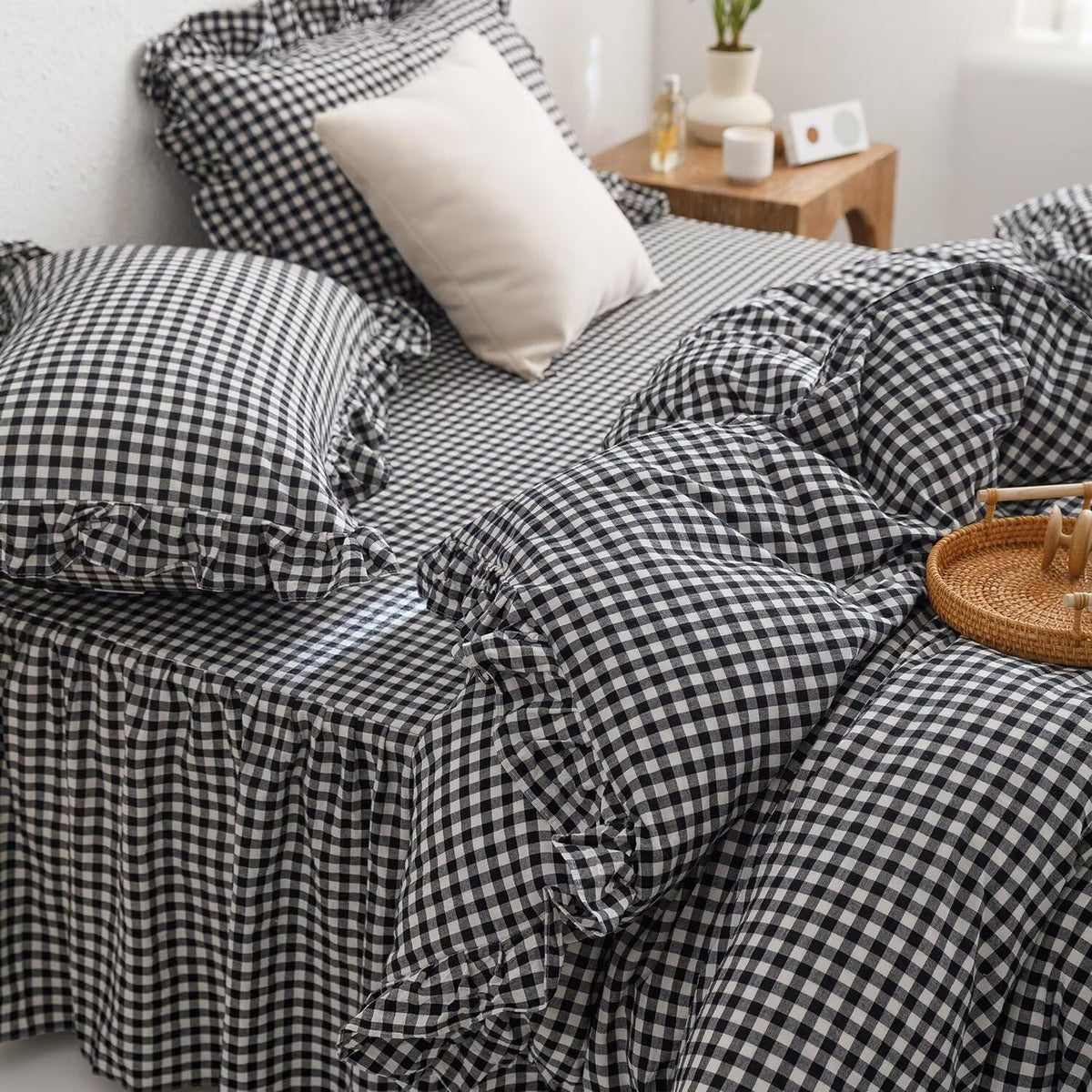 Black and White Gingham Duvet Cover