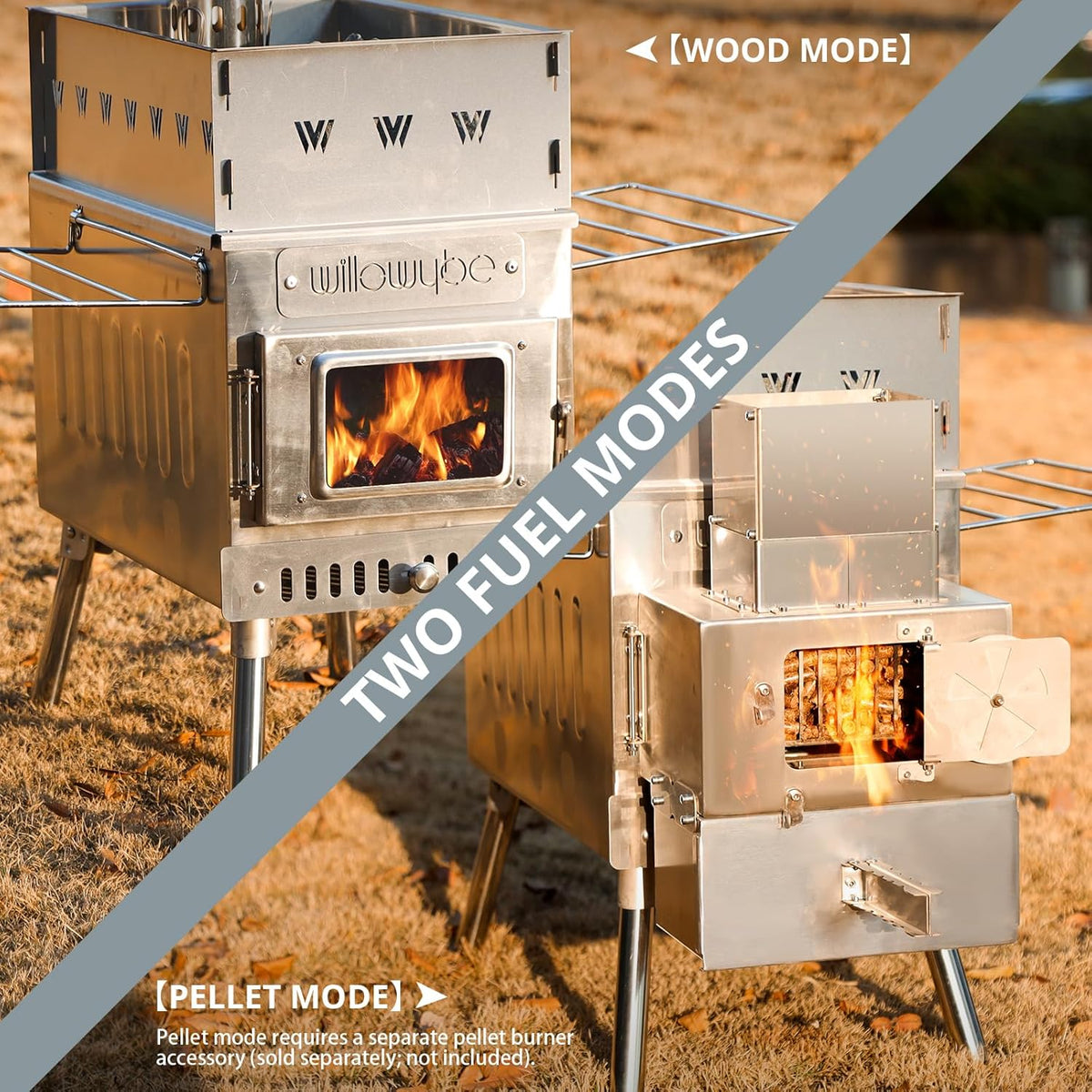Outdoor Sauna Hot Tent Stove, Rocket Stove Heater, Portable Camping Wood Stove for Dry Sauna