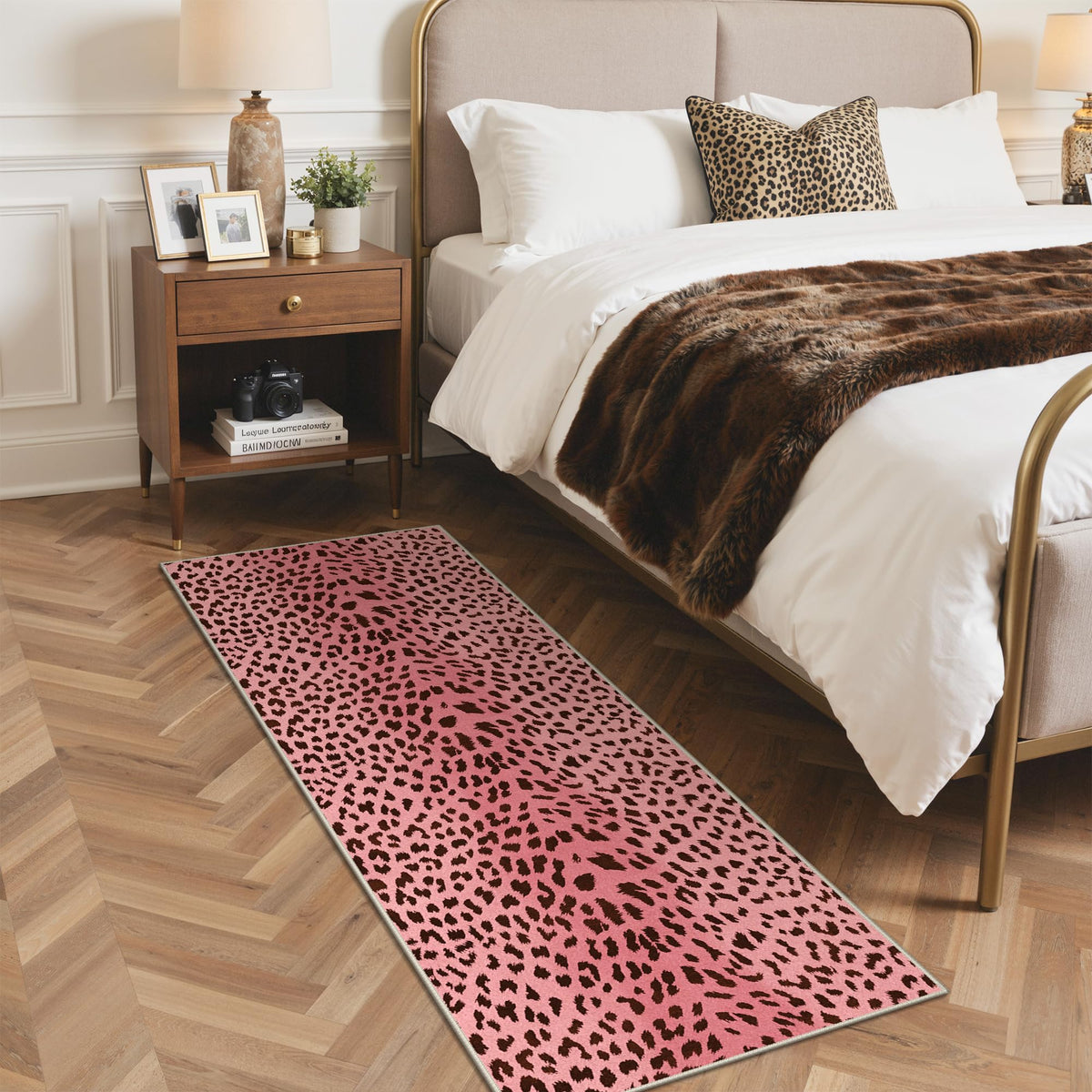 2'6"x6' Leopard Runner Rug Bathroom Kitchen Non Slip