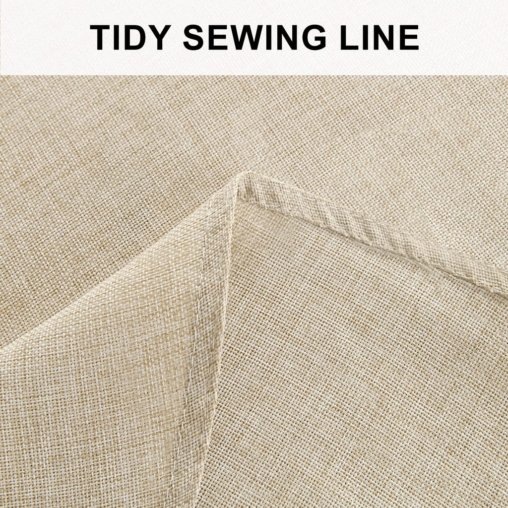 Beige Round Linen Tablecloth 120 Inch Dining Room