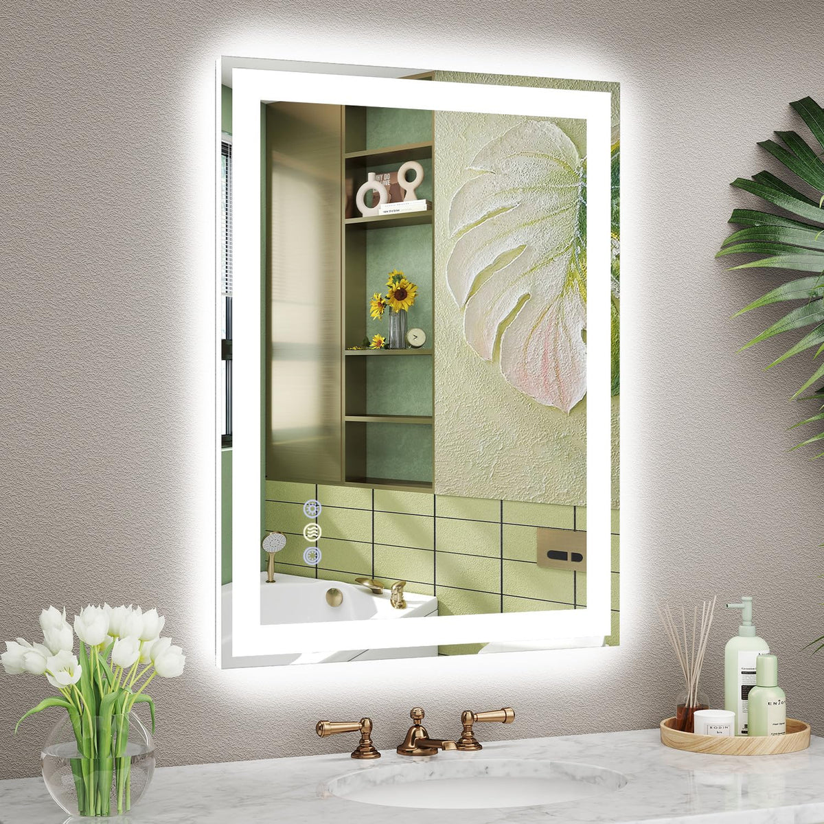 24 x 32 LED Bathroom Mirror, ETL Listed, Bathroom Vanity Mirror