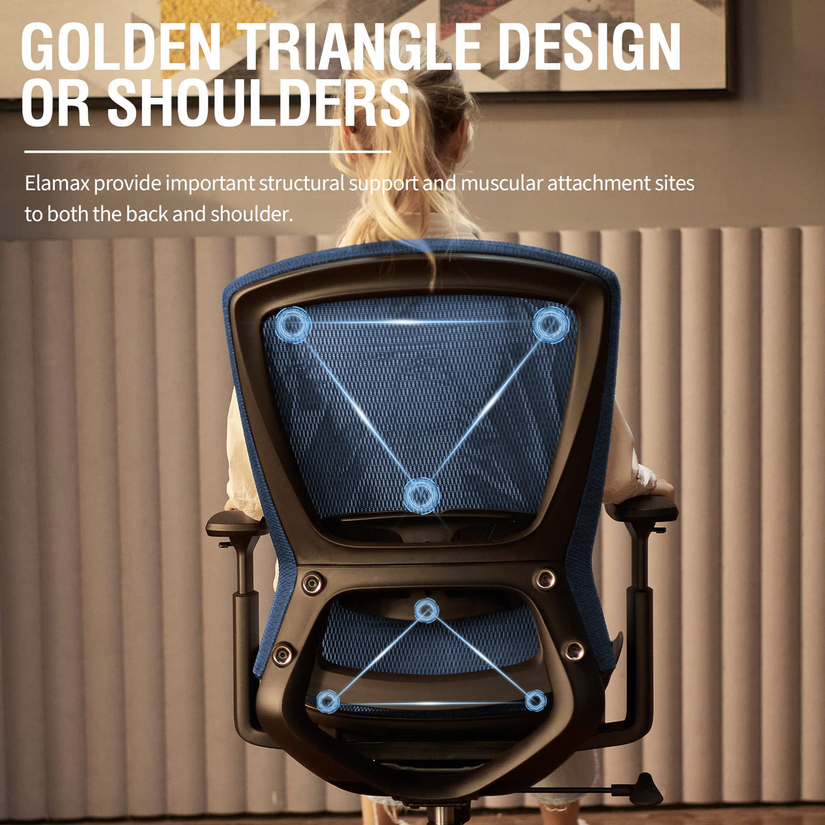 Ergonomic Mesh Office Chair — Light Blue, Breathable Mesh Seat & Back