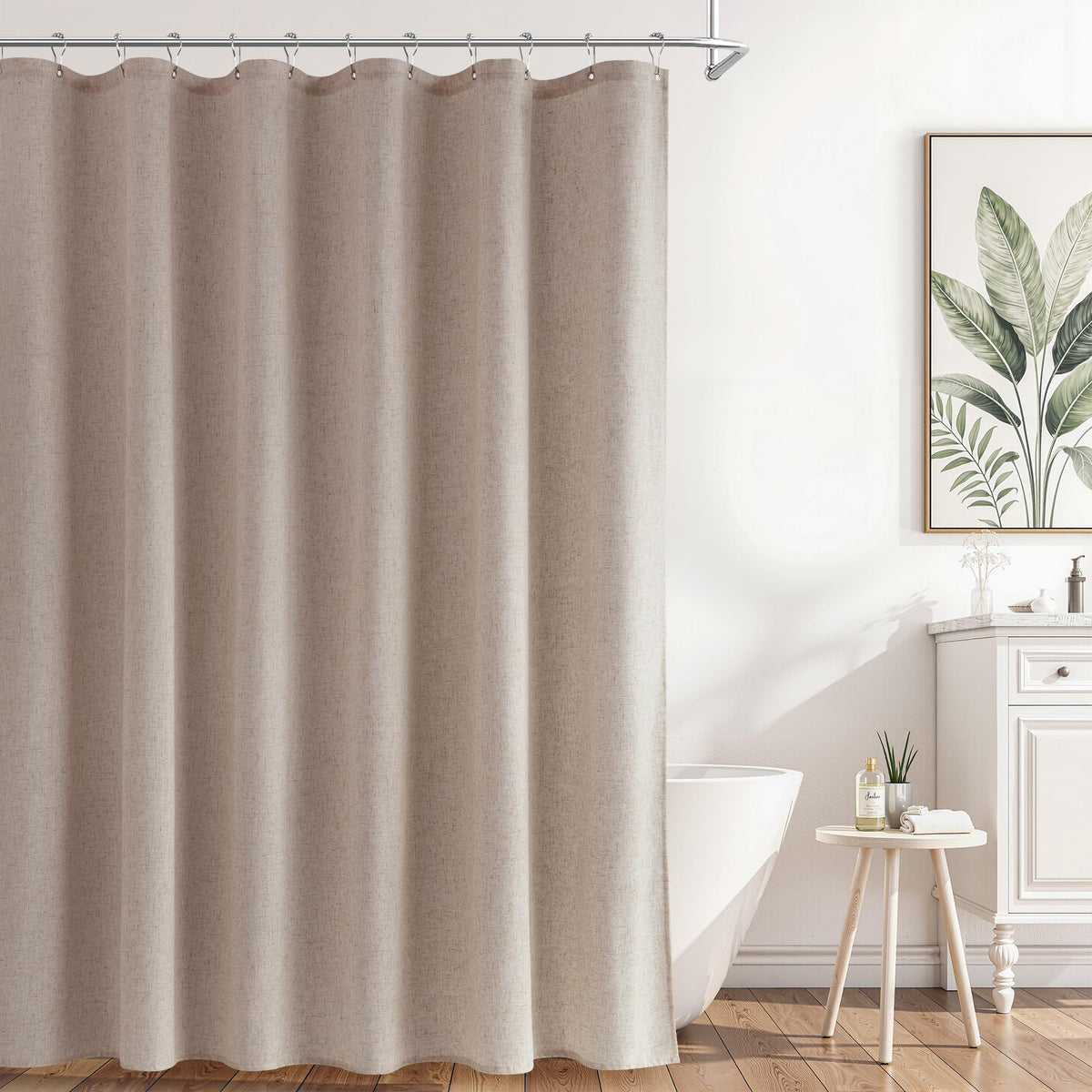Linen 90 Inch Long Sand Beige 1 Panel
