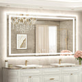 60 x 36 LED Lighted Bathroom Mirror with Lights Wall Mounted