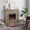 Wall Mantel Electric Fireplace, Barstow Acacia