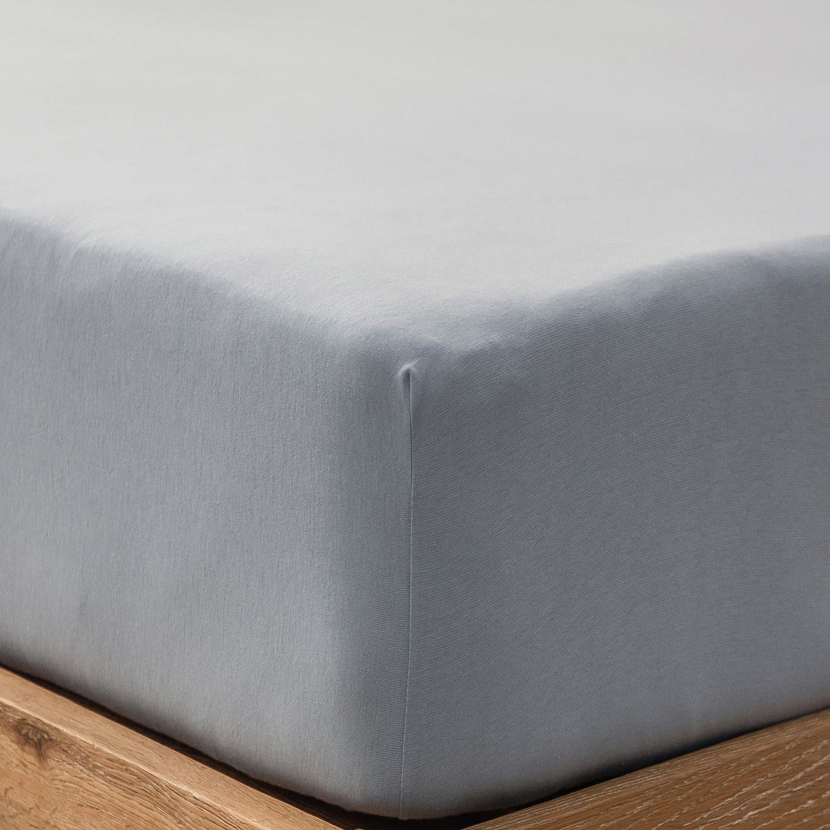 Jersey Fitted Sheet Only Solid Light Blue King