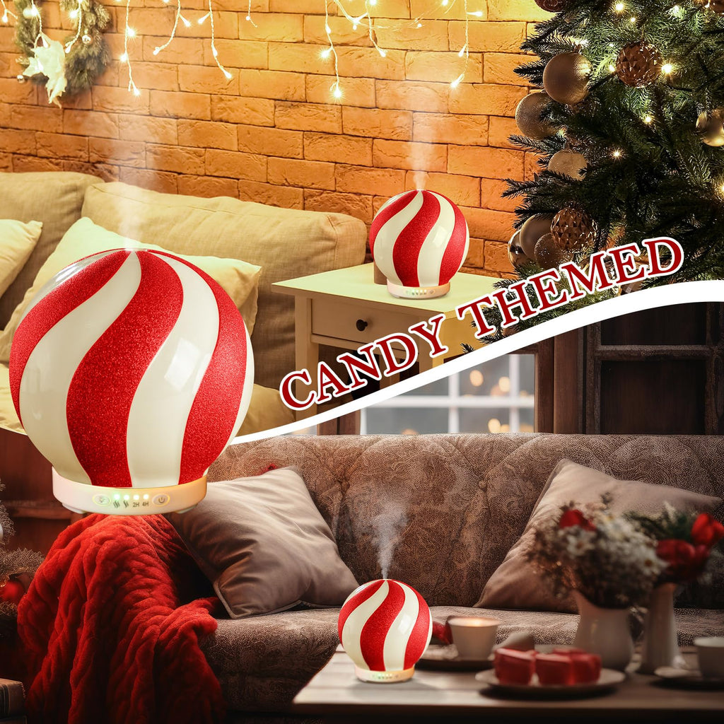 Christmas Essential Oil Diffuser, 120ml Candy Cane Diffuser