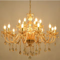 Eighteen-Light Luxe K9 Crystal Chandelier for Two-Story Foyers