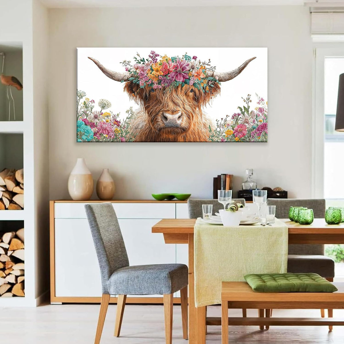 Large Canvas Wall Art Decor Canvas Art Wall Decor Highland Cow Wall Art Prints Wall Art Pictures Vintage Wall Art