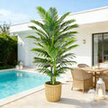 Artificial Palm Tree Indoor Plant (Black, 6FT)