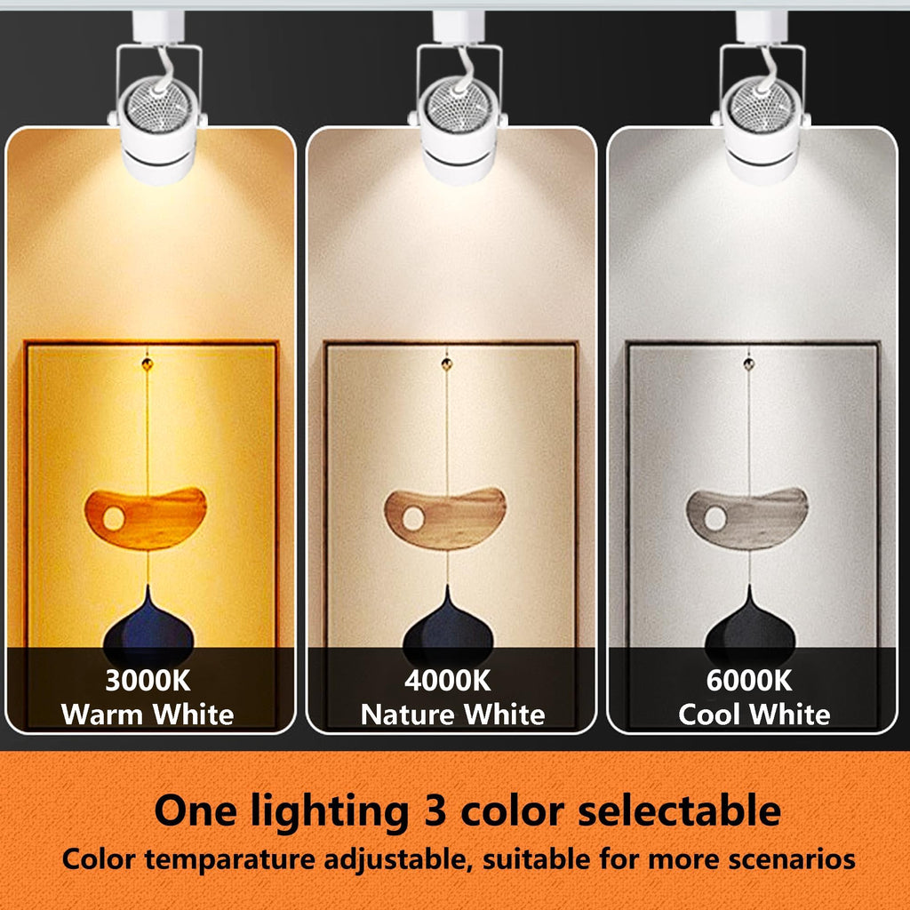 Track Lighting (No Rails) with LED Replaceable GU10 Bulbs White 4 Heads