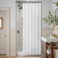 Small Stall Black and White Shower Curtain 36x72 Inches Inky Herringbone Chevron Zig Zag Waterproof Fabric Modern