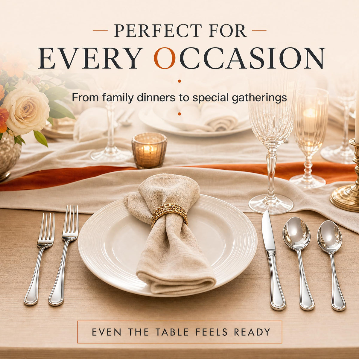 Silverware Set for 12,60 Piece Heavy Duty Cutlery Set