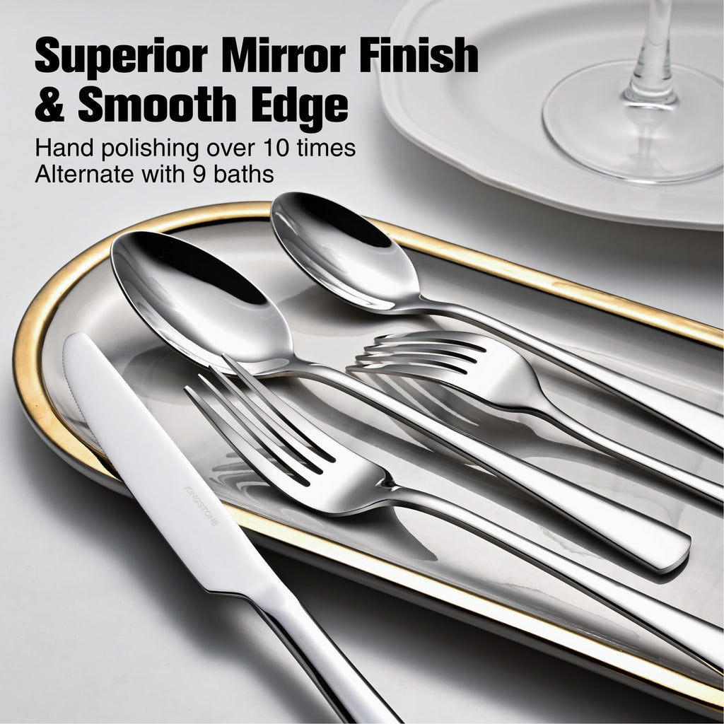 18/10 Flatware set for 6, 30 Piece Stainless Steel Silverware Cutlery Set