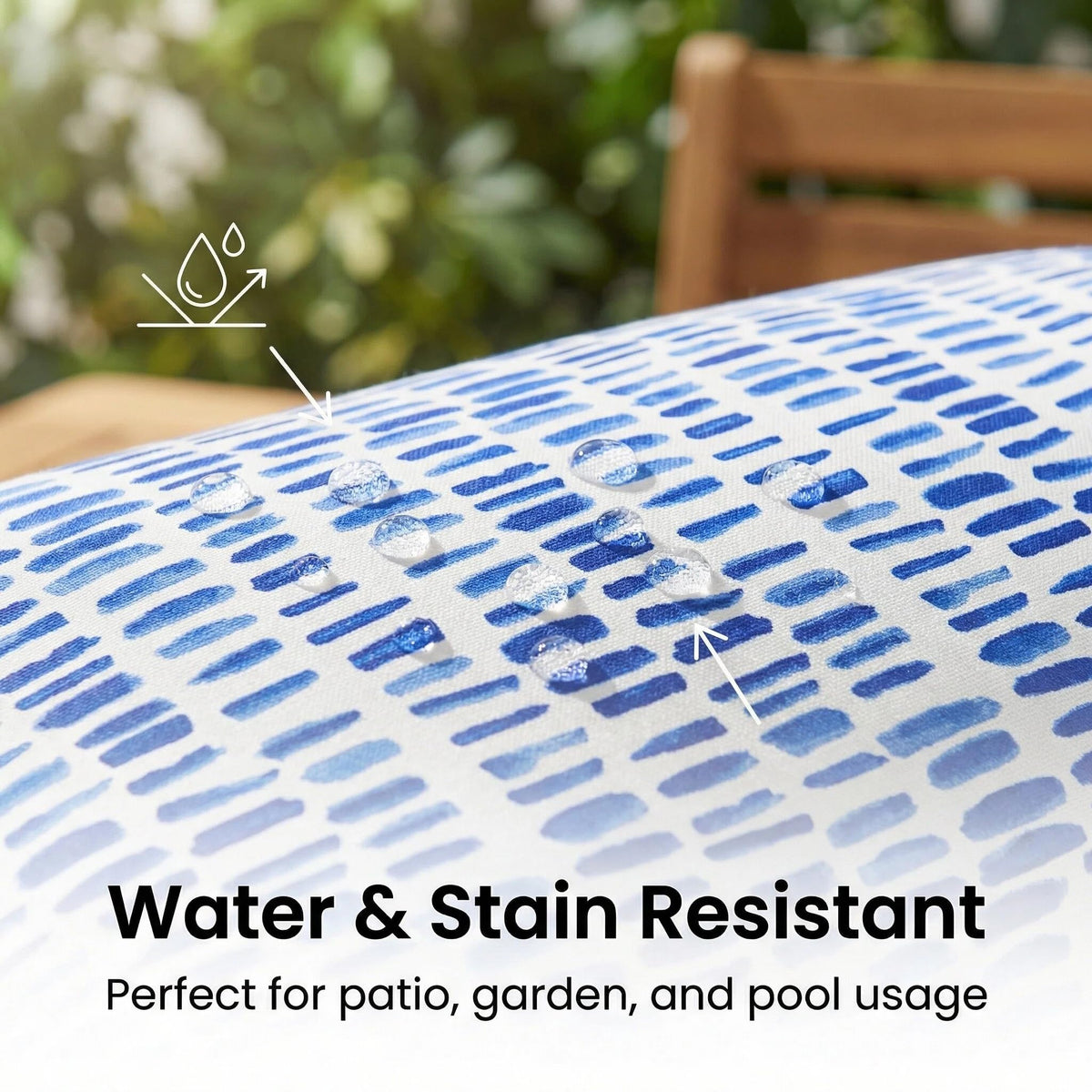 18x18 Pillows Blue and White Outdoor Pillows Cover with Inserts