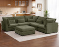 115" Oversize Chenille Modular Sectional Sofa Couches, Green